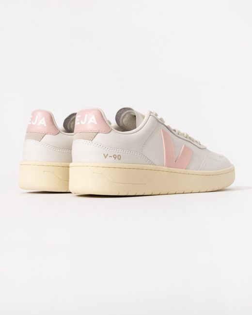 Veja White V-90 Ot Leather Trainers