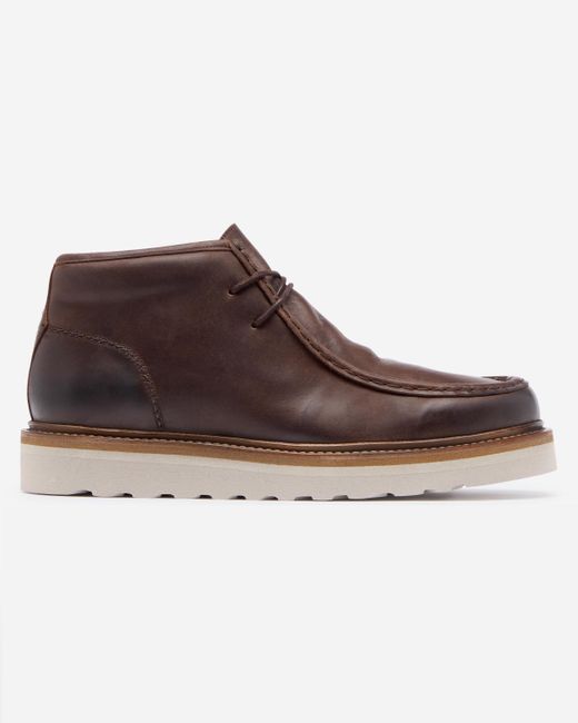 Oliver Sweeney Brown Talisima Oiled Calf Leather Moccasin Boots for men