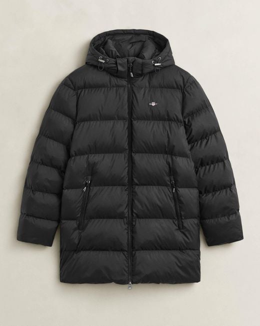 Gant Black Active Cloud Mid Length Jacket for men