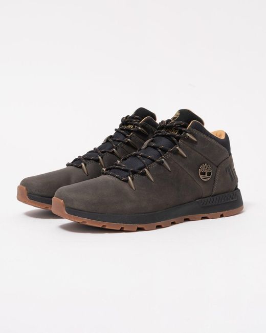 Timberland Black Sprint Trekker Mid Leather Boots for men