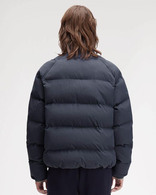 Fred Perry Blue Raglan Sleeve Padded Jacket for men