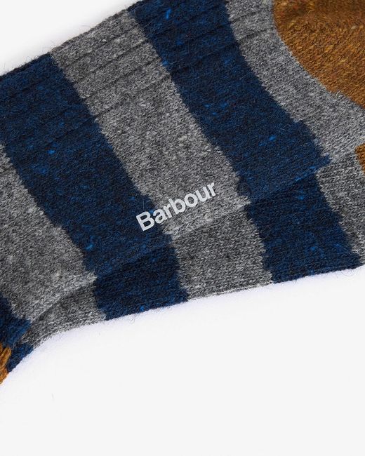 Barbour Blue Houghton Stripe Socks for men