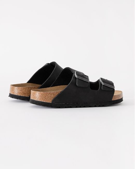 Birkenstock Black Arizona Soft Footbed Oiled Leather Sandals
