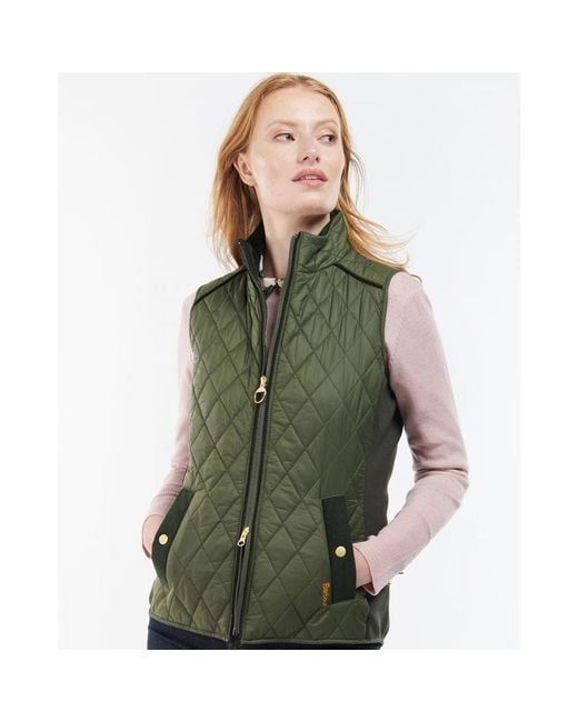 Barbour Poppy Quilted Gilet in Green Lyst UK