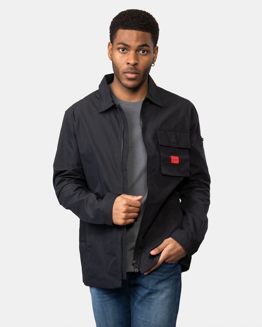HUGO Blue Emmond Zip Overshirt for men