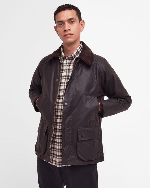Barbour Black Bedale Wax Jacket for men