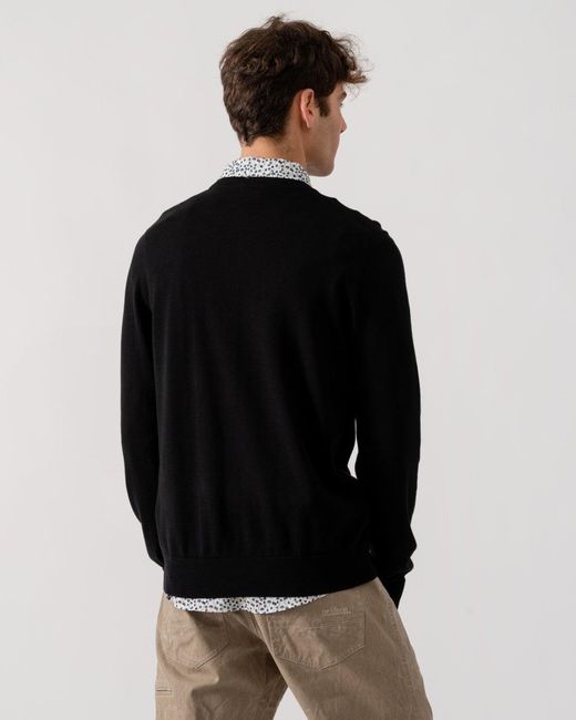 Paul Smith Black Ps Crew Neck Zebra Badge Jumper for men