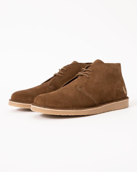 Fred Perry Brown Suede Desert Boots for men
