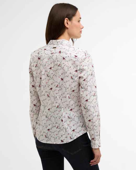 Barbour White Brambles Long Sleeve Shirt