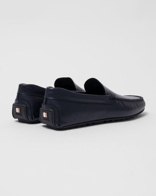 Boss Blue Noel Nappa Leather Moccasins With Driver Sole And Full Lining for men