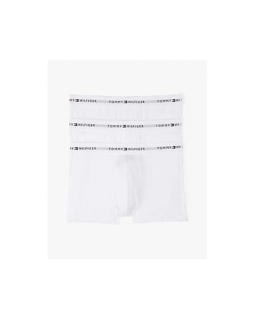 Tommy Hilfiger White 3 Pack Contrast Trunks for men