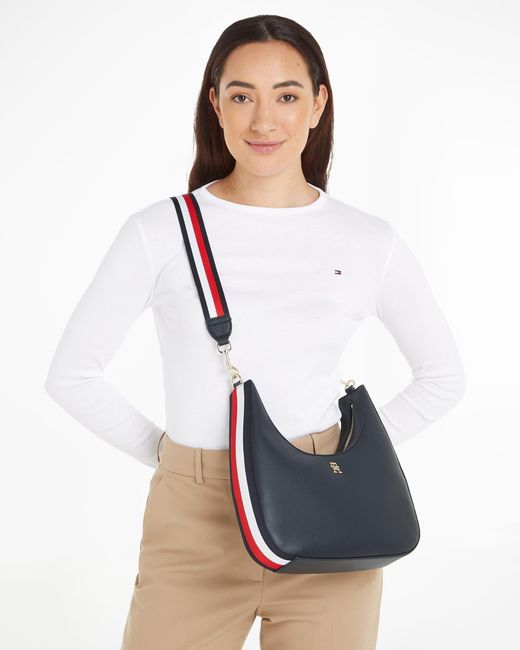 Tommy Hilfiger White Th Essential Corp Crossover Bag