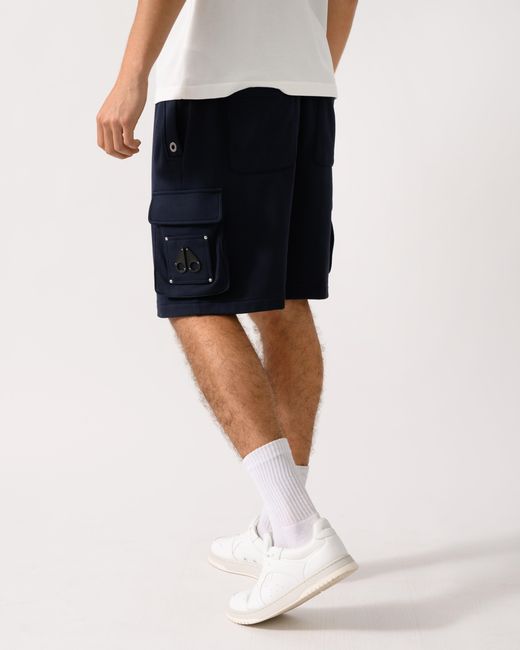Moose Knuckles Blue Hartsfield Cargo Shorts for men