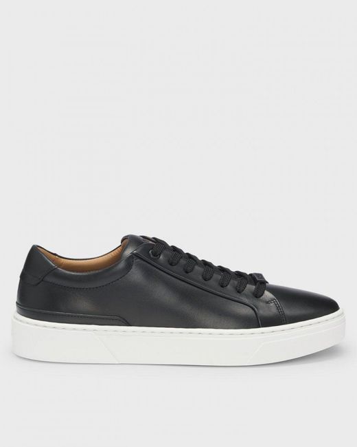 Boss Black Gary Tenn Leather Low-Top Trainers With Branded Lace Loop Nos for men