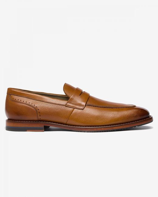 Oliver Sweeney Brown Buckland Milled Leather Penny Loafers for men