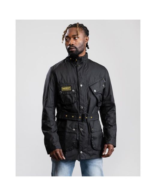 Compassion Antagonism Candy Barbour Slim International Wax Jacket in Black for Men | Lyst