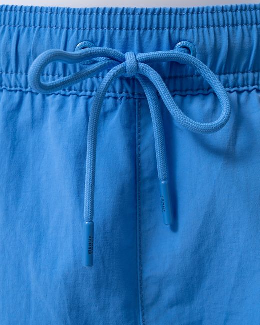 Tommy Hilfiger Blue Solid Drawstring Swimming Shorts for men