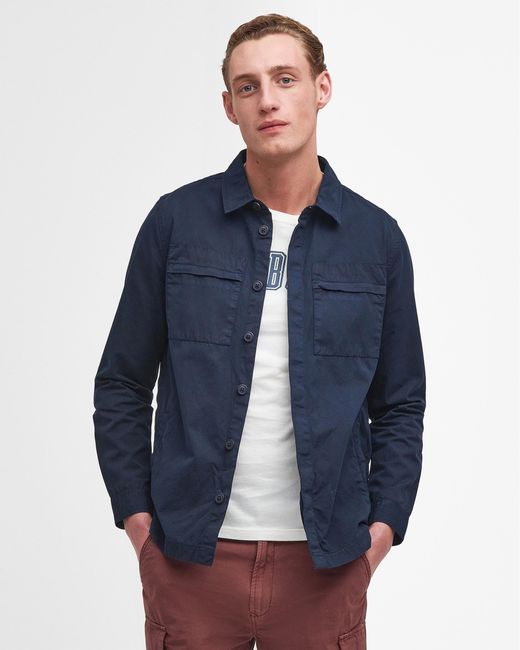 Barbour Blue Castlebay Garment Dyed Overshirt for men