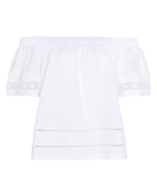 Barbour White Ralee Relaxed Top