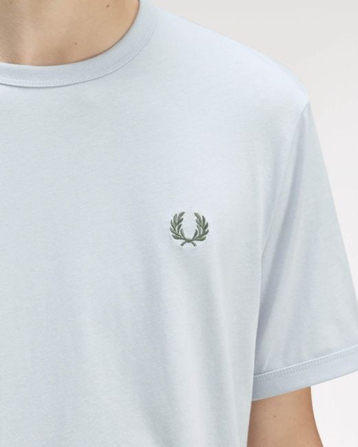Fred Perry Blue Ringer T-Shirt for men