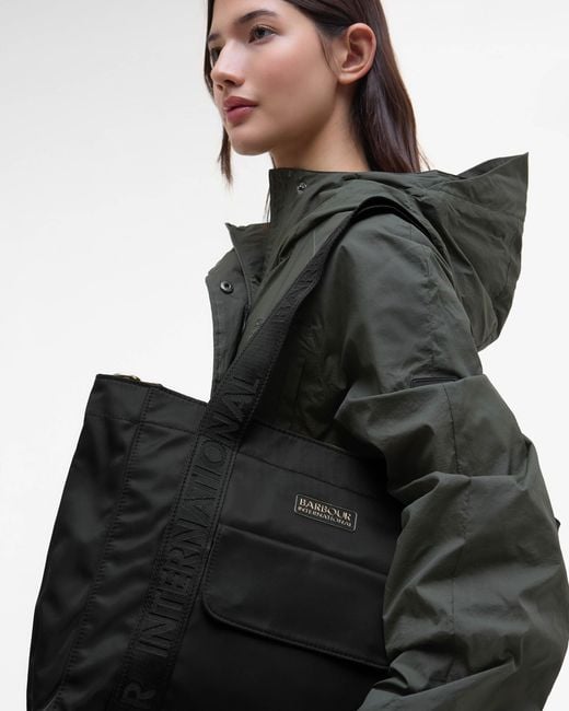 Barbour Black Qualify Tote Bag