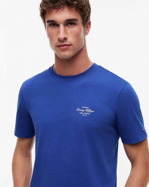 Tommy Hilfiger Blue Nautical Back Photo T-Shirt for men