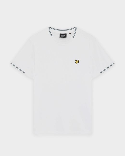 Lyle & Scott White Fine Tipped T-Shirt for men