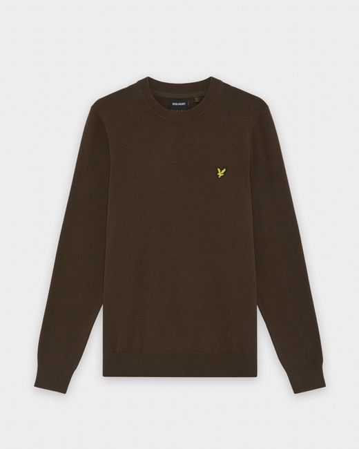 Lyle & Scott Brown Cotton Crew Neck Jumper for men