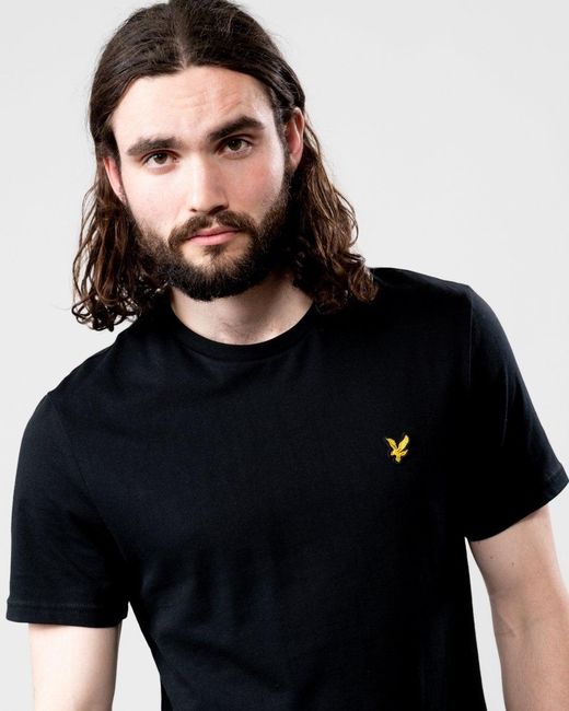 Lyle & Scott Black Lyle & Scott Plain T-Shirt for men
