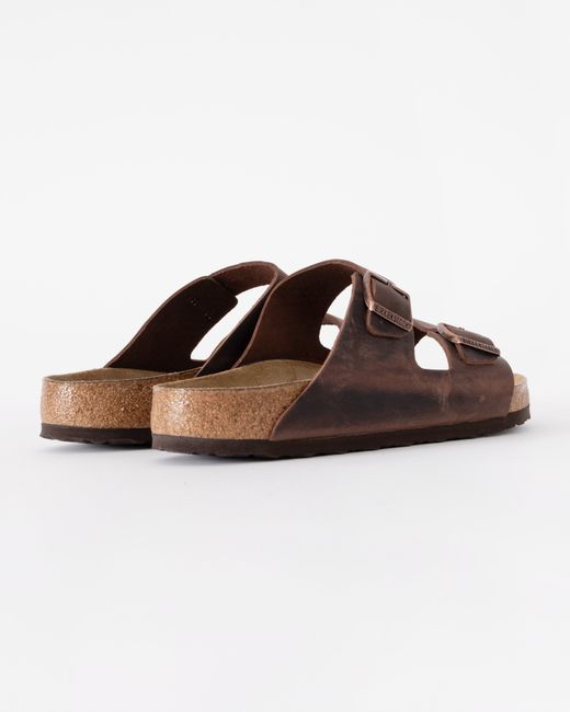 Birkenstock Brown Arizona Soft Footbed Oiled Leather Sandals for men