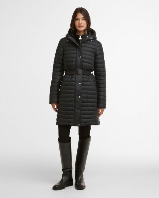 Barbour Black Longline Jada Puffer Jacket