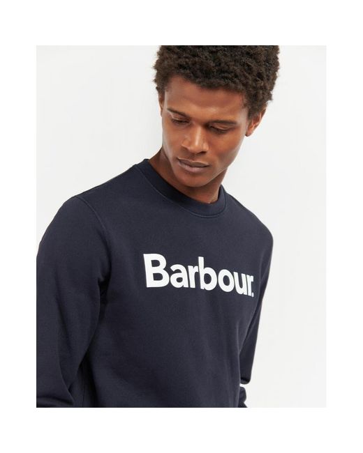 Barbour Logo Crew Sweatshirt in Blue for Men | Lyst