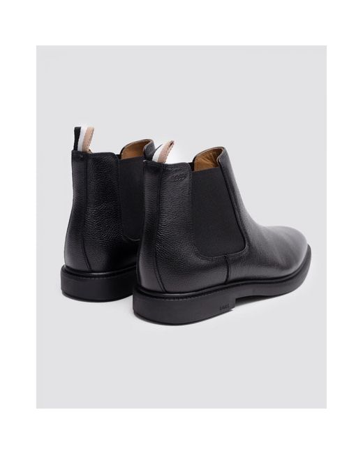 BOSS Orange Larry Grained Leather Chelsea Boots in Black for Men | Lyst  Canada