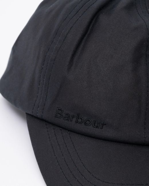 Barbour Black Wax Sports Cap for men