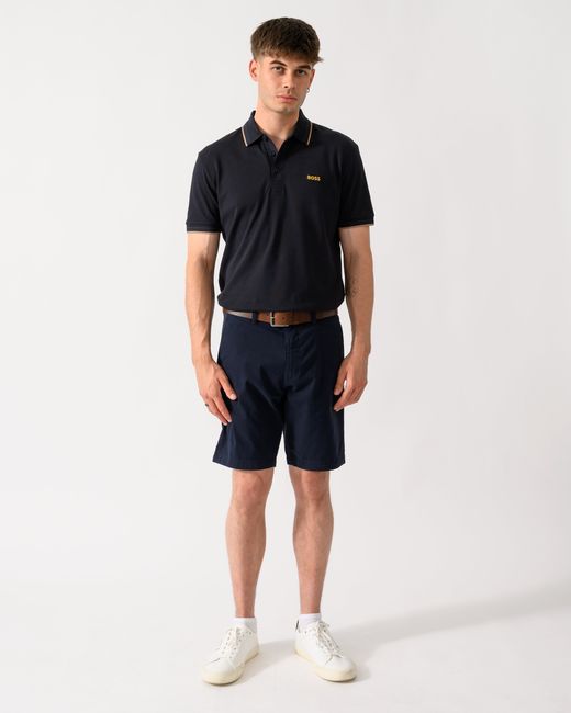 Boss Black Paddy Cotton-Piqué Polo Shirt With Contrast Logo for men