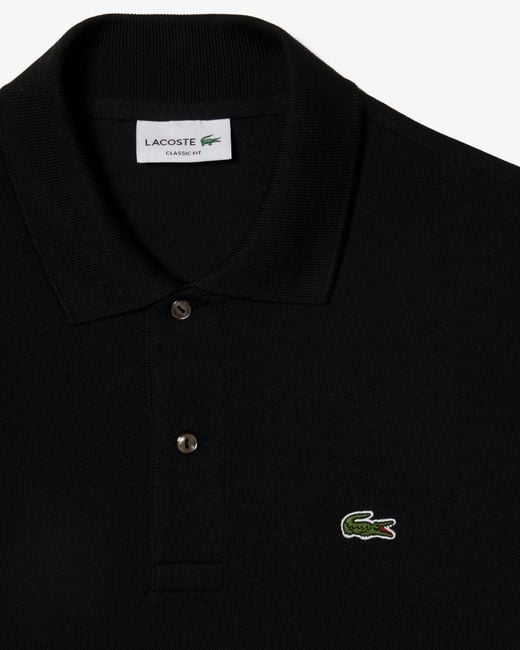 Lacoste Black Classic Fit.12.12 Short Sleeve Polo Shirt for men