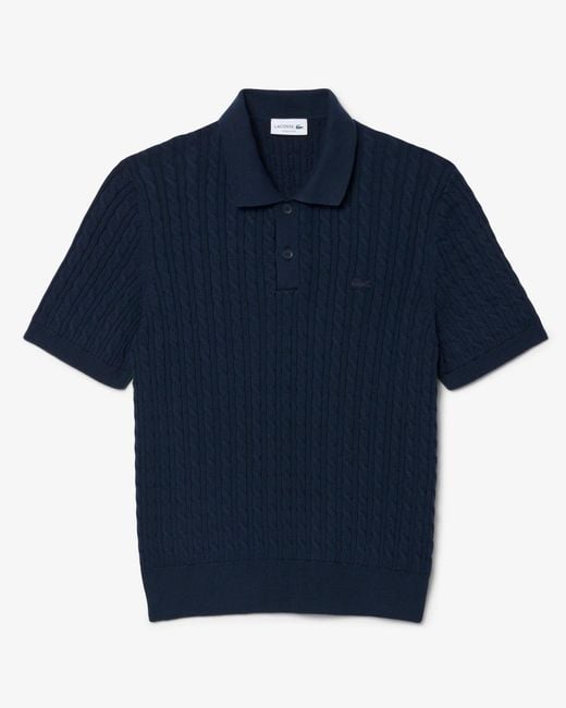 Lacoste Blue Polo Short Sleeve Sweatshirt for men
