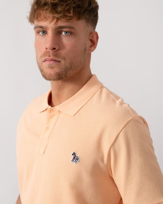 Paul Smith Blue Ps Regular Fit Short Sleeve Zebra Polo Shirt for men