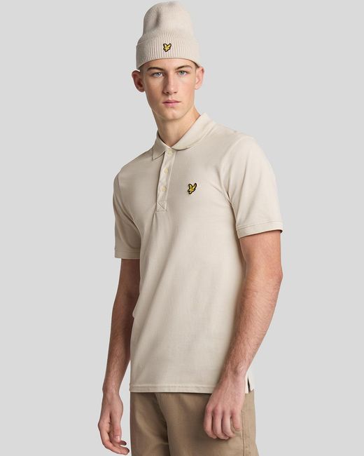 Lyle & Scott Natural Cotton Polo Shirt for men