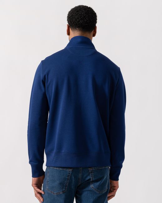 Gant Blue Regular Fit Shield Logo Half Zip Sweatshirt for men