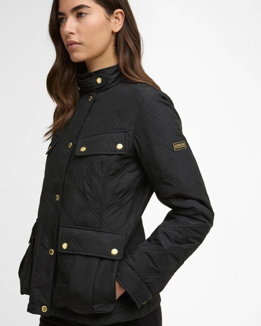 Barbour Black Halsey Quilted Jacket