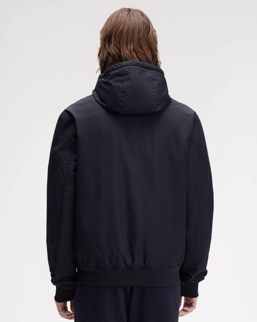 Fred Perry Blue Hooded Brentham Jacket for men
