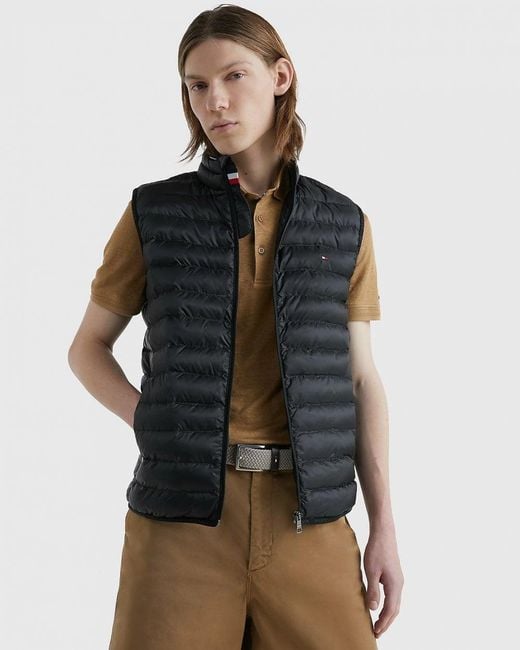 Tommy Hilfiger Black Core Packable Circular Gilet for men