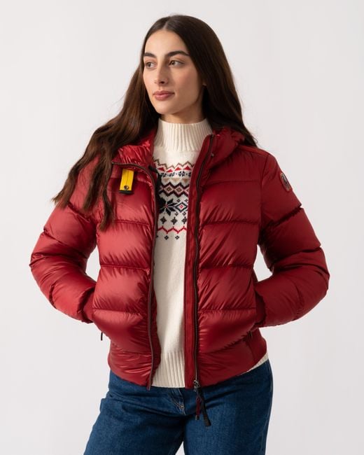 Parajumpers Red Mariah Hooded Down Bomber