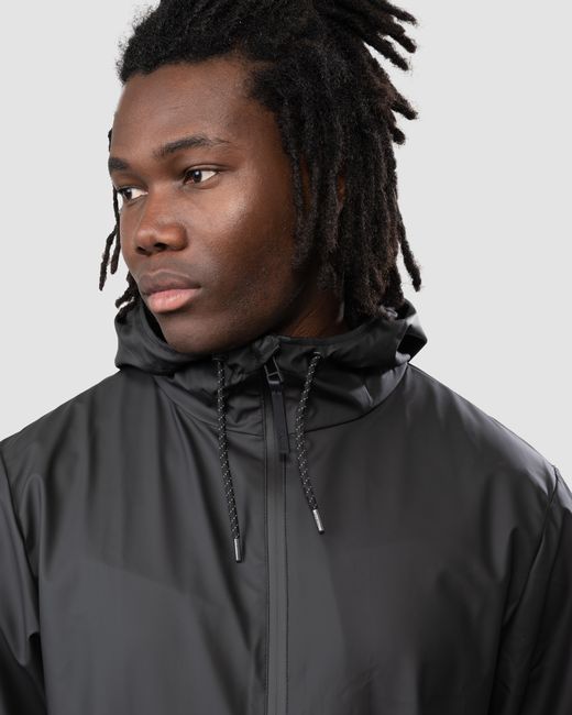 Rains Black Storm Breaker Jacket Colour: 01, Size: L
