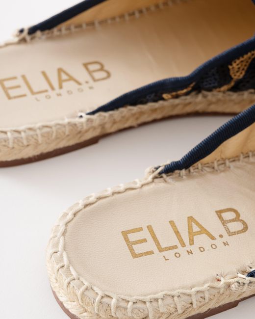 Elia B Blue Gabby Espadrille Slide