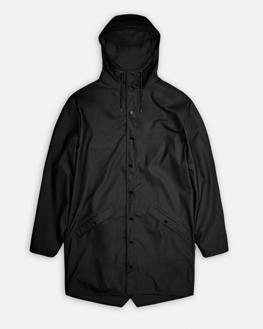 Rains Black Long Jacket