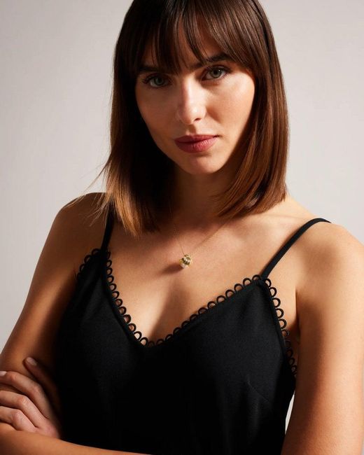 Ted Baker Black Andreno Strappy Cami With Looped Trims