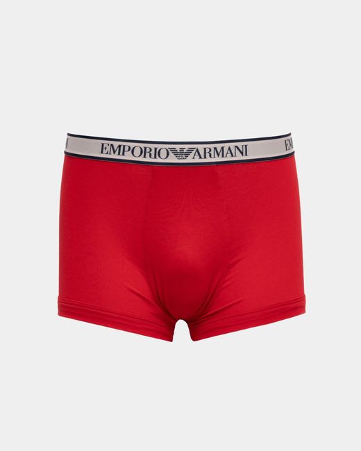 Emporio Armani Red 3-pack Core Logoband Trunks for men