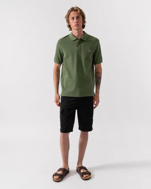 Paul Smith Green Ps Regular Fit Short Sleeve Organic Cotton Zebra Polo Shirt for men